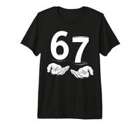Funny Six Seven 6 7 Meme Gen Alpha Slang 6 7 Hands Camiseta Premium
