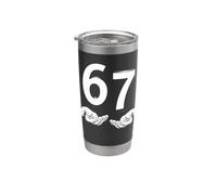 Funny Six Seven 6 7 Meme Gen Alpha Slang 6 7 Hands Vaso térmico de acero inoxidable de doble pared