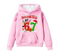 Funny Six Seven 6 7 Meme Gen Alpha Slang Kids 67 Ice Cream Drip Meme Sudadera de manga larga para niños y niñas, 03-Rosa, 7-8 Years