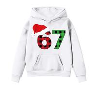 Funny Six Seven 6 7 Meme Gen Alpha Slang Kids 67 Ice Cream Drip Meme Sudadera de manga larga para niños y niñas, 05-Blanco, 5-6 Years