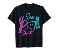 Funny Six Seven Number Gen Alpha Slang 6 7 Trending Meme Camiseta
