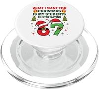 Funny Six Seven Teacher Christmas 67 Meme Gen Alpha Slang PopSockets PopGrip para MagSafe