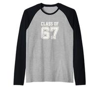 Funny Six Seven Varsity Class of 67 Meme Gen Alpha Slang Camiseta Manga Raglan