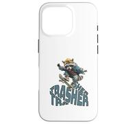 Funny Skater Raccoon Trasher Skateboard Men Women Kids Carcasa para iPhone 16 Pro