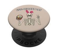 Funny Skeleton Easter Egg Hunt Humor Egg Day PopSockets PopGrip Adhesivo