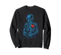 Funny Skeleton Gamer Pixel Heart Retro Consola Gaming Humor Sudadera