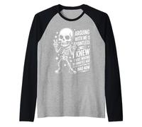 Funny Skeleton Sarcastic. Arguing with Me Is Pointless. Camiseta Manga Raglan