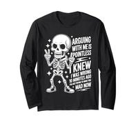 Funny Skeleton Sarcastic. Arguing with Me Is Pointless. Manga Larga
