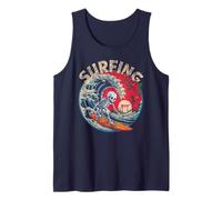 Funny Skeleton Surfing o Die Surfer Dia De Los Muertos Surf Camiseta sin Mangas