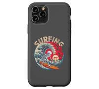 Funny Skeleton Surfing o Die Surfer Dia De Los Muertos Surf Carcasa para iPhone 11 Pro