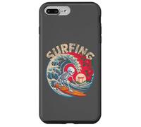 Funny Skeleton Surfing o Die Surfer Dia De Los Muertos Surf Carcasa para iPhone 7 Plus/8 Plus