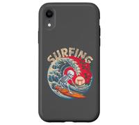 Funny Skeleton Surfing o Die Surfer Dia De Los Muertos Surf Carcasa para iPhone XR