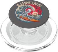 Funny Skeleton Surfing o Die Surfer Dia De Los Muertos Surf PopSockets PopGrip para MagSafe