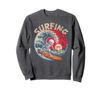 Funny Skeleton Surfing o Die Surfer Dia De Los Muertos Surf Sudadera