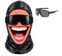 Funny Ski Mask for Men, Old Man Ski Mask with Realistic Face Print | Old man face design turns a simple hood into a character accessory for Halloween, themed parties and photo moments