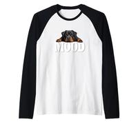 Funny Sleep Nap Vibe Mood Rottweiler Lover Camiseta Manga Raglan