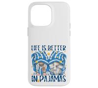 Funny Sleep Quote Life Is Better In Pajamas GNOME Mom & Dad Carcasa para iPhone 14 Pro MAX
