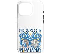 Funny Sleep Quote Life Is Better In Pajamas GNOME Mom & Dad Carcasa para iPhone 16 Pro
