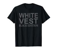 Funny Slogan White Vest Black Edition - Chaleco blanco Camiseta