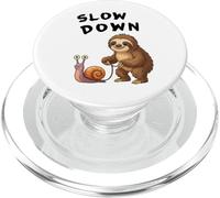 Funny Sloth and Snail Hilarious Slow Down Sloth Meme PopSockets PopGrip para MagSafe