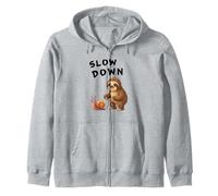 Funny Sloth and Snail Hilarious Slow Down Sloth Meme Sudadera con Capucha