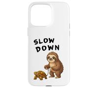 Funny Sloth and Turtle Hilarious Slow Down Sloth Meme Carcasa para iPhone 15 Pro MAX