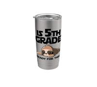 Funny Sloth ¿Está listo para esto el 5to grado? Regreso a la escuela Vaso térmico de acero inoxidable de doble pared
