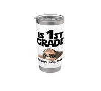 Funny Sloth ¿está listo para esto el primer grado? Regreso a la escuela Vaso térmico de acero inoxidable de doble pared
