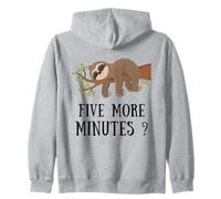 Funny Sloth Five More Minutes Sleep Bed Pajama Nightgown Sudadera con Capucha