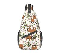 Funny Sloth on Tree Sling Bag Senderismo Daypack Crossbody Hombro Mochila Travel Chest Pack para Hombres Mujeres