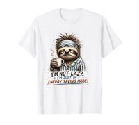 Funny Sloth Shirt I'm Not Lazy Pijama Coffee Lover niños Hombres Camiseta