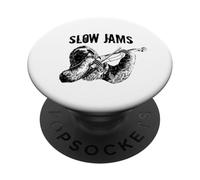 Funny Sloth Slow Jams Lindo Gráfico Amantes de la música clásica PopSockets PopGrip Adhesivo