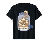 Funny Sloth - Tarro antidepresivo para niños y niñas Camiseta