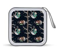Funny Sloths - Funda protectora para CD con capacidad para 40 discos de DVD, bolsa organizadora para coche, hogar, viajes