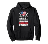 Funny Smartass American Husband America USA Flag Spouses Sudadera con Capucha