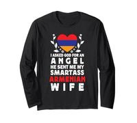 Funny Smartass Armenian Wife Armenia Flag Spouses Manga Larga