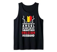 Funny Smartass Belgian Husband Belgium Flag Spouses Camiseta sin Mangas