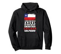 Funny Smartass Chilean Girlfriend Chile Flag Sudadera con Capucha