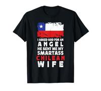 Funny Smartass Chilean Wife Chile Flag Spouses Camiseta