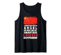 Funny Smartass Chinese Boyfriend China Flag Camiseta sin Mangas