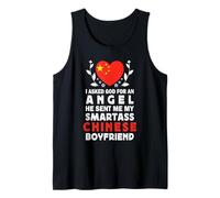 Funny Smartass Chinese Boyfriend China Flag Camiseta sin Mangas