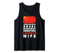 Funny Smartass Chinese Wife China Flag Spouses Camiseta sin Mangas