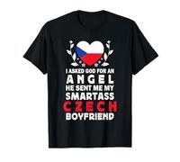 Funny Smartass Czech Boyfriend Czech Republic Flag Camiseta