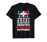 Funny Smartass Dominican Boyfriend Dominican Republic Flag Camiseta