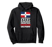 Funny Smartass Dominican Girlfriend Dominican Republic Flag Sudadera con Capucha