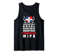 Funny Smartass Dominican Wife Dominican Republic Flag Camiseta sin Mangas