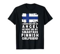 Funny Smartass Finnish Girlfriend Finland Flag Camiseta