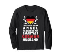 Funny Smartass German Husband Germany Flag Spouses Manga Larga