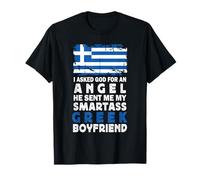 Funny Smartass Greek Boyfriend Greece Flag Camiseta