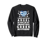 Funny Smartass Greek Boyfriend Greece Flag Sudadera
